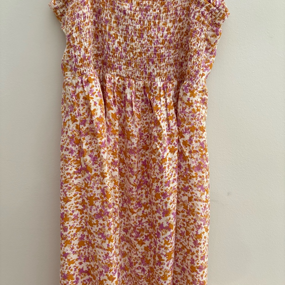 Japan Chic Floral Midi Dress with Ruffle Straps - Picture 11 of 12